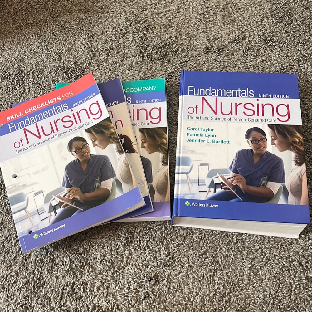 Fundamentals of Nursing Textbook with Study Guide 9th Edition!